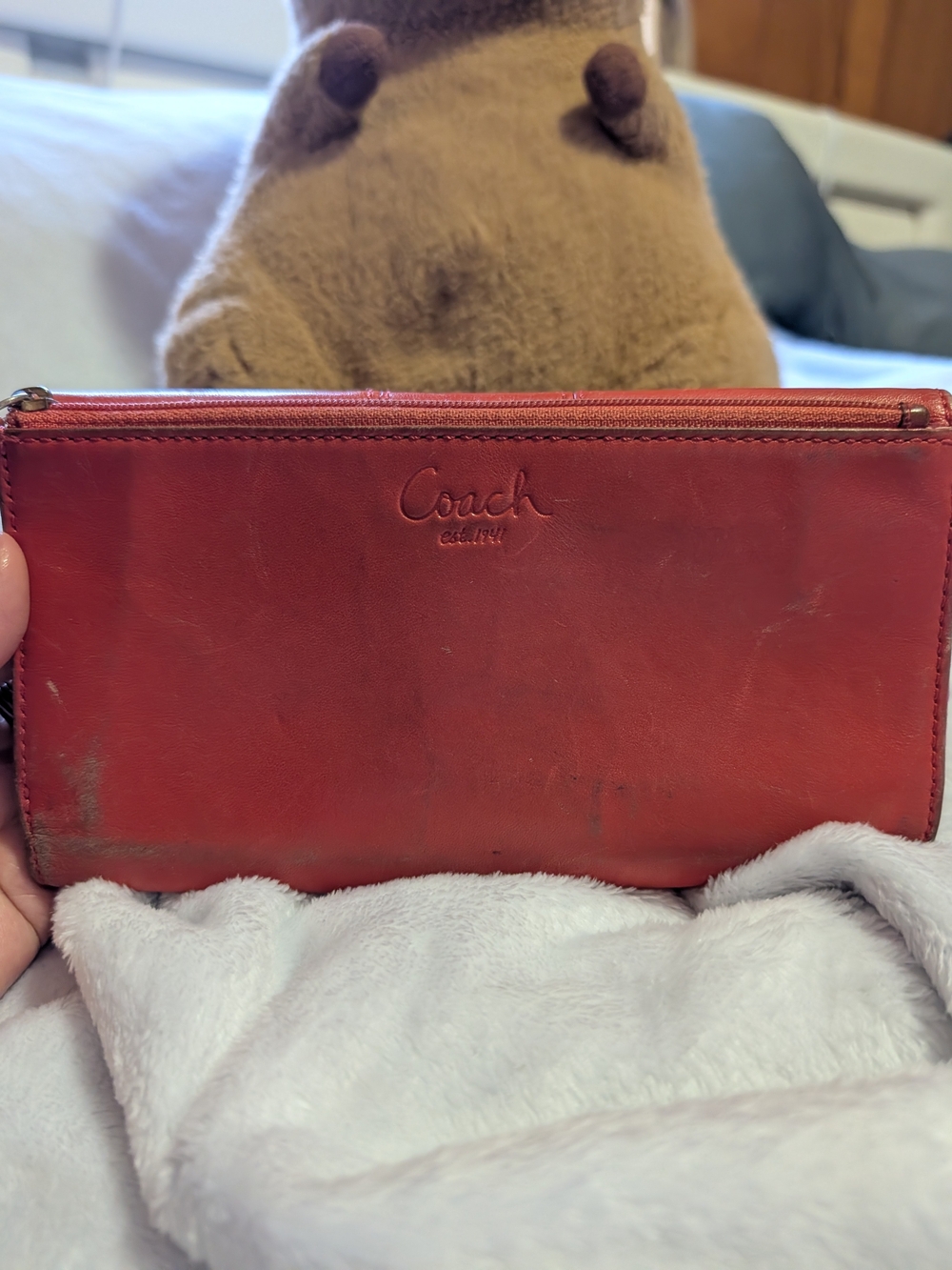 Vintage Y2K Coach Ashley Turnlock Leather Envelope Wallet - Picture 9 of 14